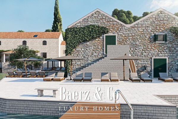 photo 10 Dubrovnik - surroundings, two stone buildings, first row to the sea