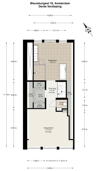 Floor Plan 4 - Blauwburgwal 18 H