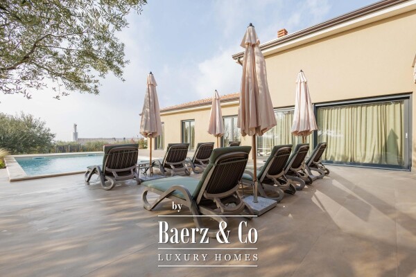 photo 3 Istria, Kaštelir, Labinci, Modern villa in Istrian style with panoramic sea view